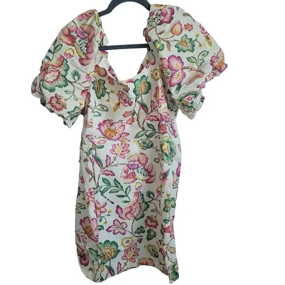 Sezane Floral Midi Dress - Multicolor - Picture 1 of 9